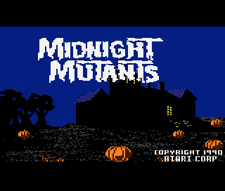 Midnight Mutants title screen for Atari 7800